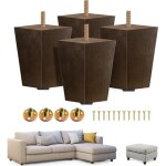Pieds de meubles carr�s de 4 pouces pour canap�s, poufs, bancs, commodes et rehausseurs de table pour ...