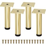Pieds de meubles dor�s 5 pouces (environ 12, 7 cm) ensemble de 4 pieds de meubles, pieds en m�tal r�glables ...