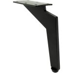 Pied de meuble loft, noir mat, hauteur 15 cm