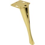 Pied de meuble pin en chrome dor� 23 cm