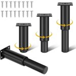 Pieds de meubles r�glables en m�tal (18 � 30 cm) ? lot de 4, parfaits pour lit, canap�, commode, chaise ...