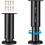 Pieds de meubles r�glables en m�tal - lot de 4 pieds de canap� / canap� / armoire / lit - hauteur de ...