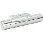 Pied de meuble tonneau, chrom� argent�, hauteur 40 mm, longueur 200 mm