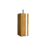 Pied de sommier carre m8 en chne huil et mtal, 60x60 mm, hauteur 150 mm