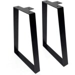 Pieds de table trap�zo�daux noirs de pour meubles en m�tal, mat�riau en fer robuste et design moderne ...