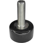 Pied v�rin vis de r�glage en acier inoxydable aisi 304 (a2) embout en caoutchouc nbr 60 shore ajustable ...