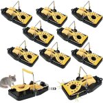 Pi�ge � rats professionnel, 8pcs clips de piege a souris efficace r�utilisables, pi�ge souris avec bote ...
