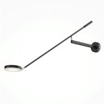 Pier import - applique murale articul�e led ? 1 lampe disque noire ocala