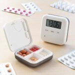 Pilulier �lectronique intelligent avec alertes sonores, lumineuses et vibratoires 5 rappels quotidiens ...