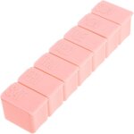 Pilulier hebdomadaire 2 pi�ces, pilulier portable 7 jours, stockage de 7 pilules par semaine(rose)
