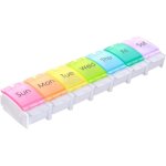 Pilulier hebdomadaire, pilulier hebdomadaire portable en plastique pour voyage, pilulier color avec ...