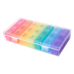 Pilulier semainier franais matin midi soir nuit , petit pilluliers medicaments 7 jours 21 compartiments ...