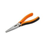 Pince � bec plat long avec poign�es bimati�re et finition vernie, 165 mm - bahco