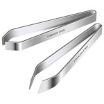 Pince � �piler plate et inclin�e en acier inoxydable pour �chardes, 12 cm