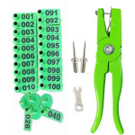 Pinces d'�tiquettes d'oreille pour animaux de b�tail pour l'installation d'�tiquettes d'oreille de bovins, ...
