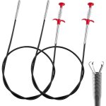 Pince flexible en acier inoxydable de 160 cm pour ramasser les cheveux, les d�chets et m�me les gros ...
