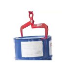 Pince � f�ts verticale manuelle ajustable pour palan, grue et chariot �l�vateur - f�ts de 60 � 220 l ...