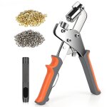 Pince � ?illets avec levier et aimant, pince � ?illets pour b�ches, comprend 300 ?illets dor�s et un ...