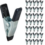 Pinces en jeu de 36, serre - �tau, barrette, agrafes bricolage, mod�le, m�tal, envergure 20mm, noir. ...
