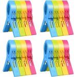 Pinces �, linge, 16pcs pinces serviette plage, clip de brise - vent, durable grosse pince plastique pour ...