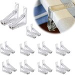 Pinces � nappe transparentes, pinces � nappe en plastique, 20 pi�ces pinces � nappe r�glables pour r�union ...