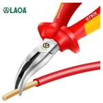 Pince � nez coud� isol�e pince � long nez �lectricien coupe - fil, 20. 6cm, pince � bec long courb�, ...