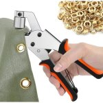 Pince � oeillets pour b�ches, lot de 300 oeillets (� 10 mm), pince � oeillet portable pour tissus, b�che, ...