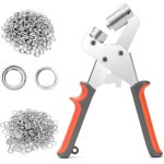 Pince � oeillets professionnelle, pince � ?illets multifonction, avec 100 oeillets (� int�rieur 10mm), ...