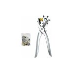 Pince perforatrice tournante pour cuir avec ?illets, rgle et lime - pince a oeillet rsistante pour ...