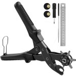 Pince  poinonner rotative, 6 tailles diffrentes, avec 2 plaques de base en laiton de remplacement, ...