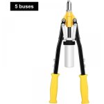 Pinces a rivets pop, pince a riveter professionnelle avec 6 nez pour rivets aveugles 2. 5mm, 3mm, 3. ...