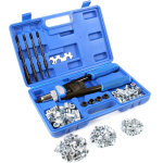 Pince � riveter jeu 5 mandrins 150 �crous � sertir m5 / m6 / m8 / m10 / m12 30 pcs. chaque riveteuse ...