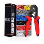 Pince  sertir, 1200 botes  bornes sertir isoles, cosse electrique, outil de sertissage de virole, ...