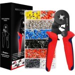 Pince � sertir avec 1200 cosses isol�es � sertir de 0. 25mm� � 10mm�. pince �lectricien, outils, bornes ...