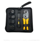 Pince  sertir les cbles, outil de sertissage de cbles avec 5 mchoires interchangeables, pince  cliquet ...