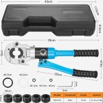 Pince  sertir avec contour en v, eaux uses, force de sertissage hydraulique 8t, pince  sertir hydraulique, ...