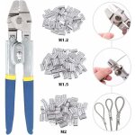 Pince � sertir cosse, outil de sertissage pour c�ble m�tallique jusqu'� 2, 2 mm avec 150 manchons de ...