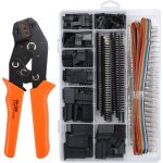 Pince � sertir dupont kit de outils de sertissage avec 1550 pcs dupont m�le / femelle connecteur � cliquet ...