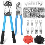 Pince  sertir, grande pince  sertir de cbles de batterie 10 - 1 / 0 awg 6 / 10 / 16 / 25 / 35 / 50 ...