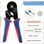 Pince � sertir, kit d'outils de sertissage 0. 08 - 16mm� / 28 - 5 awg, avec 1200 cosses electriques a ...