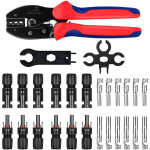Pince  sertir solaire mc4 kit de pinces  sertir pour panneau solaire 2, 5 / 4 / 6 mm ouylaf 27 pices ...