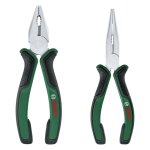 Pinces (pince universelle et pince  bec effil, ergonomiques, revtement mat chrom - nickel, 2 pices) ...