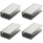 Pince verre inox, 4 pièces support etagere verre, pince garde corps verre, support miroir 8 - 12mm, fixation ... Pince verre inox, 4 pièces support etagere verre, pince garde corps verre, support miroir 8 - 12mm, fixation ...