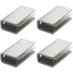 Pince verre inox, 4 pices support etagere verre, pince garde corps verre, support miroir 8 - 12mm, fixation ...