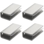 Pince verre inox, 4 pices support etagere verre, pince garde corps verre, support miroir 8 - 12mm, fixation ...