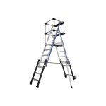 Tubesca comabi ? plateforme �chafaudage t�lescopique 5 - 7 marches ? aluminium ultra - r�sistant ? charge ...