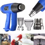 Pistolet � air chaud professionnel d�capant de peinture � temp�rature variable 3 buses 2000w