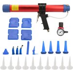 Pistolet  mastic pneumatique 600 ml, pistolet  air  colle souple avec indicateur de vitesse pour la ...