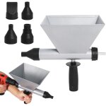 Pistolet  mortier, pistolet  mortier en acier inoxydable avec 4 buses amovibles, pistolet  bton pour ...