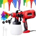 Pistolet a peinture 800ml pistolet à peinture avec poignée de peinture murale hvlp portable 650w 3 buses ... Pistolet a peinture 800ml pistolet à peinture avec poignée de peinture murale hvlp portable 650w 3 buses ...